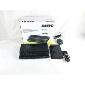Sanyo Standard Cassette Transcribing Vintage System with Foot Pedal TRC-8080